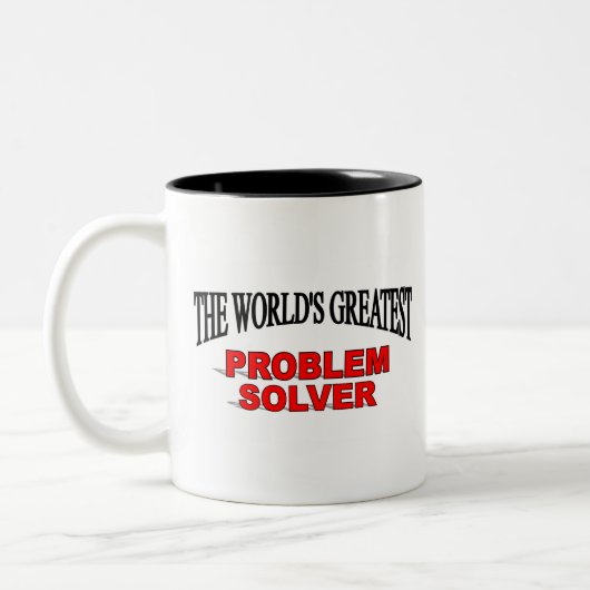 's Werelds grootste probleemoplosser Tweekleurige Koffiemok (Links)