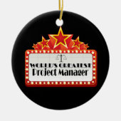 's Werelds grootste projectmanager Keramisch Ornament (Voorkant)