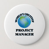 's Werelds grootste projectmanager Ronde Button 4,0 Cm (Voorkant)