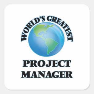 's Werelds grootste projectmanager Vierkante Sticker