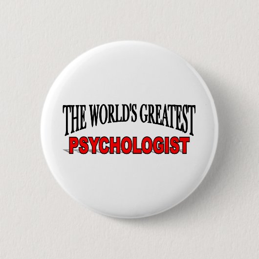 's Werelds grootste psycholoog Ronde Button 5,7 Cm (Voorkant)