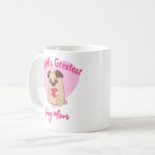 's Werelds grootste pug mam grappig Schattige roze Koffiemok (Voorkant links)