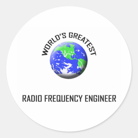 's Werelds grootste radiofrequentie-ingenieur Ronde Sticker (Voorkant)