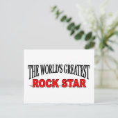 's Werelds grootste Rock Star Briefkaart (Staand voorkant)