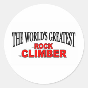 's Werelds grootste rockklimmer Ronde Sticker