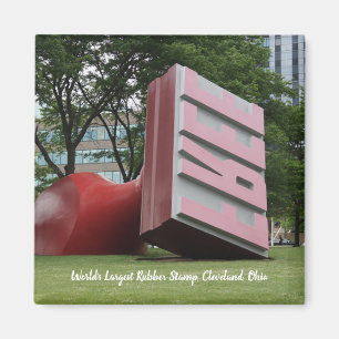 's Werelds grootste rubberen stempel koelkast magn Magneet