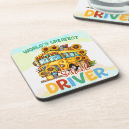 's Werelds grootste schoolbuschauffeur Bier Onderzetter