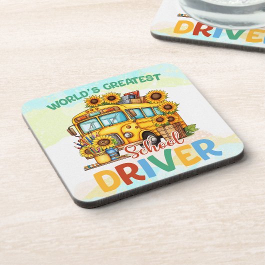 's Werelds grootste schoolbuschauffeur Bier Onderzetter (Linkerzijde)