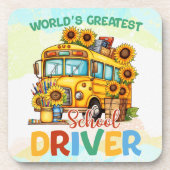 's Werelds grootste schoolbuschauffeur Bier Onderzetter (Voorkant)