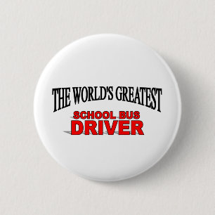 's Werelds grootste schoolbuschauffeur Ronde Button 5,7 Cm