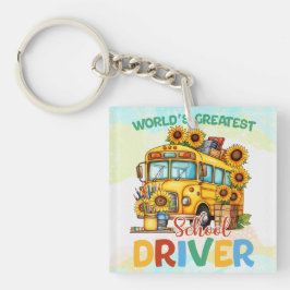 's Werelds grootste schoolbuschauffeur Sleutelhanger