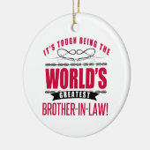 's Werelds grootste schoonbroer Keramisch Ornament (Links)