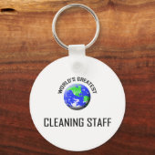 's Werelds grootste schoonmaakpersoneel Sleutelhanger (Voorkant)