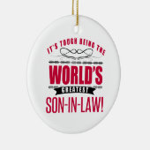 's Werelds grootste schoonzoon Keramisch Ornament (Rechts)
