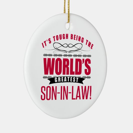 's Werelds grootste schoonzoon Keramisch Ornament (Rechts)