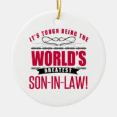 's Werelds grootste schoonzoon Keramisch Ornament (Voorkant)