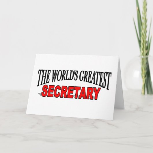 's Werelds grootste secretaris Kaart (Voorkant)