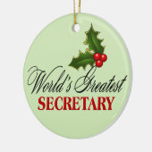 's Werelds grootste secretaris Keramisch Ornament (Links)