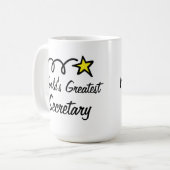 's Werelds grootste secretaris - Koffiecadeau voor Koffiemok (Voorkant links)