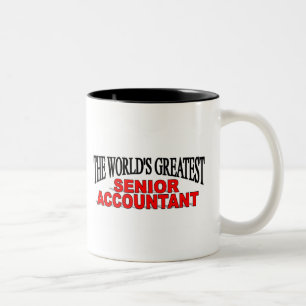 's Werelds grootste senior accountant Tweekleurige Koffiemok