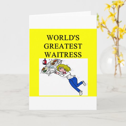 's Werelds grootste serveerster Kaart (Gele Bloem)