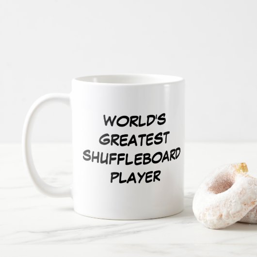 's Werelds Grootste Shuffleboard Speler' Mok (Met donut)