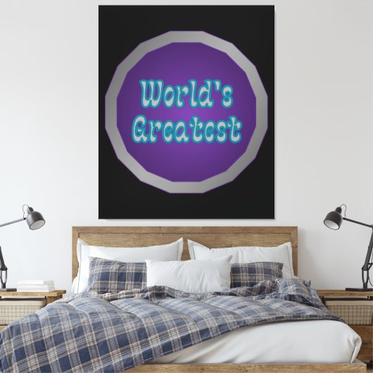 's Werelds grootste Sigil Wall Art Canvas Afdruk (Insitu (Slaapkamer))