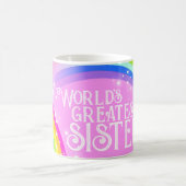 's Werelds grootste SISTER-regenbooglichtroze mok (Center)