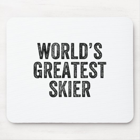 'S Werelds Grootste Ski Snowboard Snowbo Muismat (Voorkant)