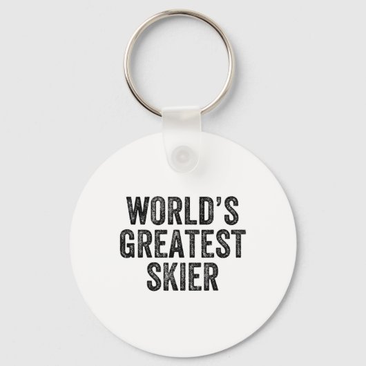 'S Werelds Grootste Ski Snowboard Snowbo Sleutelhanger (Voorkant)