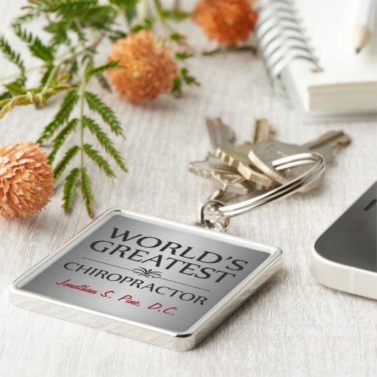 's Werelds grootste Sleutelhanger van chiropractor (Zijkant)