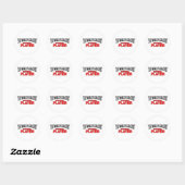's Werelds grootste softbalspeler Ronde Sticker (Vel)