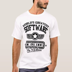's Werelds grootste software engineer in actie T-shirt