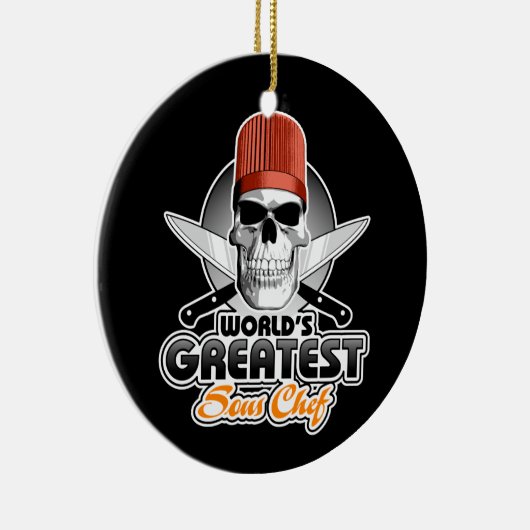 's Werelds grootste sous chef v1 Keramisch Ornament (Rechts)