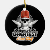 's Werelds grootste sous chef v1 Keramisch Ornament (Voorkant)