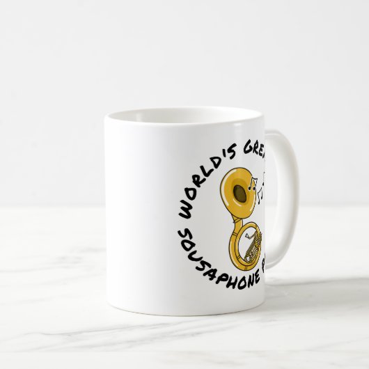 'S Werelds Grootste Sousaphone Speler, Brass Music Koffiemok (Voorkant rechts)