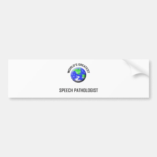 's Werelds grootste spraakpatholoog Bumpersticker (Voorkant)