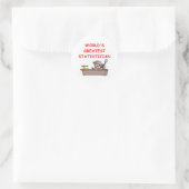 's Werelds grootste statisticus Ronde Sticker (Tas)