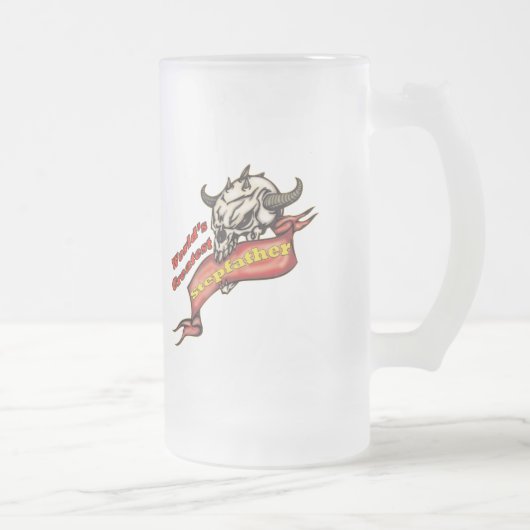 's Werelds grootste Stepdad-Vaderdag-cadeau Matglas Bierpul (Rechts)