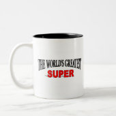 's Werelds grootste Super Tweekleurige Koffiemok (Links)
