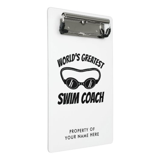 's Werelds grootste swim Coach Birthday cadeauidee Mini Klembord (Schuin)