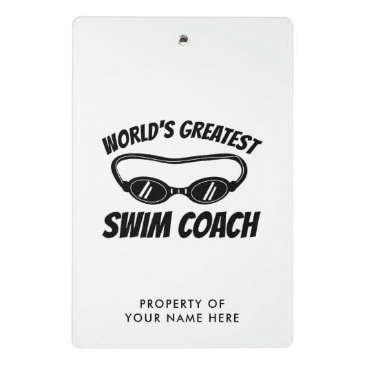 's Werelds grootste swim Coach Birthday cadeauidee Mini Klembord (Achterkant)
