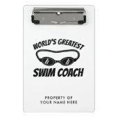 's Werelds grootste swim Coach Birthday cadeauidee Mini Klembord (Voorkant)