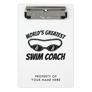 's Werelds grootste swim Coach Birthday cadeauidee Mini Klembord