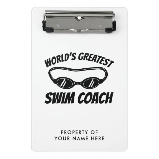 's Werelds grootste swim Coach Birthday cadeauidee Mini Klembord (Voorkant)