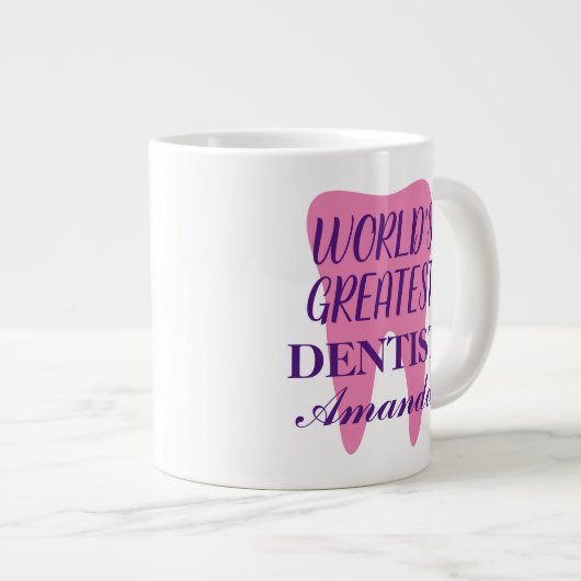 's Werelds Grootste tandarts grote jumbo koffie mo Grote Koffiekop (Voorkant rechts)