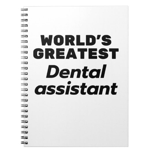 's Werelds grootste tandheelkundige assistent Notitieboek (Voorkant)