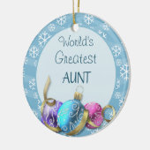 's Werelds grootste tante kerstornament Keramisch Ornament (Links)