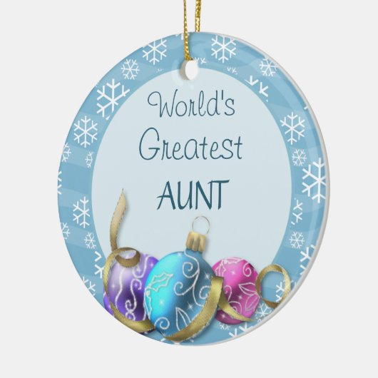 's Werelds grootste tante kerstornament Keramisch Ornament (Links)