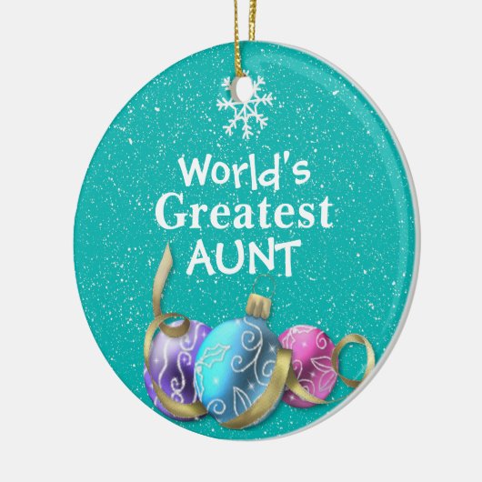 's Werelds grootste tante kerstornament Keramisch Ornament (Links)